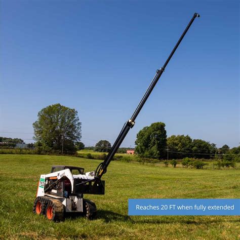 skid steer telescopic boom|skid steer hydraulic boom attachment.